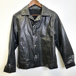 Robert Krugman Coated Linen Zip Jacket Black Size‎ S